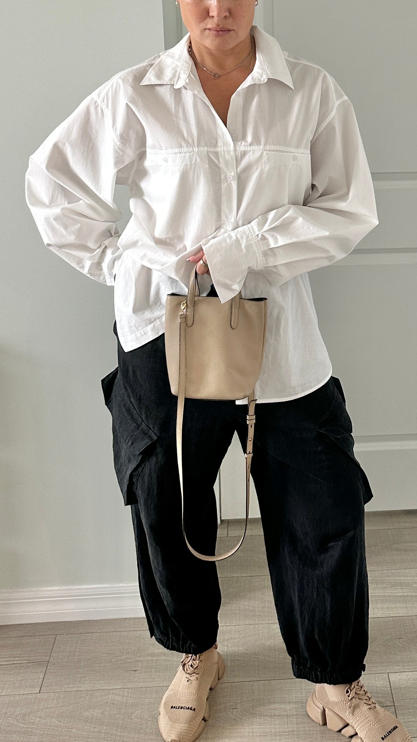 White oversize shirt